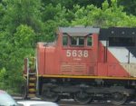 CN 5638, close up view of cab area